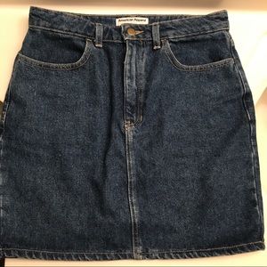 American Apparel denim mini skirt
